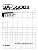 Pioneer SA-5500II Operating Instructions Manual preview