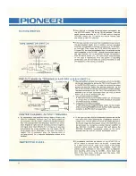 Preview for 12 page of Pioneer SA-900 Installation, Operating And Service Manual