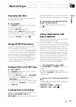 Preview for 21 page of Pioneer SUPERTUNER III D DEH-P2650 Operating Manual