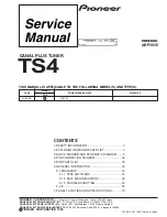 Pioneer TS4 Service Manual preview