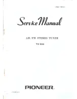 Preview for 1 page of Pioneer TX-600 Service Manual