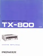 Preview for 1 page of Pioneer TX-800 Operating Instructions Manual