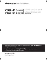 Pioneer VSX-416-K Operating Instructions Manual preview