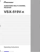 Pioneer VSX-519V-K Operating Instructions Manual preview