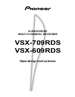 Pioneer VSX-609RDS Operating Instructions Manual preview