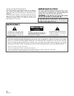 Preview for 2 page of Pioneer VSX-D498 Operating Instructions Manual