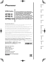 Pioneer XPRS12 Operating Instructions Manual preview