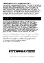 Preview for 4 page of Pittsburgh Automotive 67338 Owner'S Manual & Safety Instructions