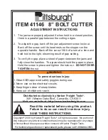 Pittsburgh 41146 Adjustment Instructions preview