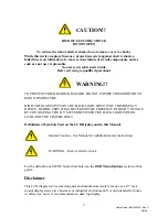 Preview for 2 page of Pixelink 20" Rack Mount Series Display Operating Instructions Manual