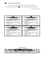 Preview for 33 page of Plamen International Dora 10G Installation And Operating Instructions Manual