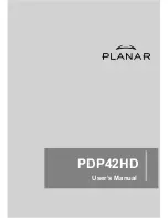 Preview for 1 page of Planar PD42ED User Manual