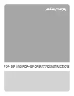 Preview for 1 page of Planar PDP43P Operating Instructions Manual