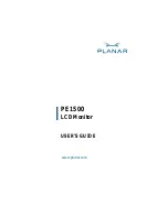 Preview for 1 page of Planar PE1500 User Manual