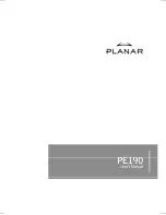 Planar PE190 User Manual preview