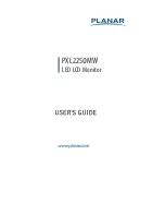 Preview for 1 page of Planar PXL225 MW User Manual