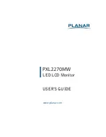 Preview for 1 page of Planar PXL2270MW User Manual