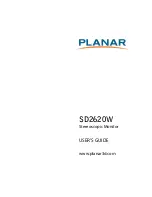 Planar SD2620W User Manual preview