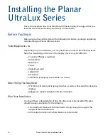 Preview for 16 page of Planar UltraLux Series Installation Manual