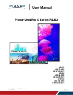 Preview for 1 page of Planar UltraRes URX100 User Manual