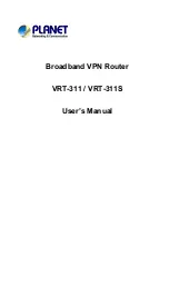 Preview for 1 page of Planet Networking & Communication VRT-311 User Manual