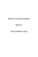 Planet WPG-110 Quick Installation Manual preview