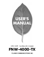 Preview for 1 page of Planex FNW-4000-TX (Japanese) User Manual