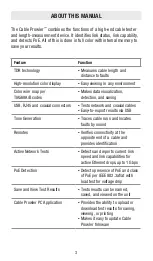 Preview for 3 page of Platinum Tools Cable Prowler TCB300 User Manual