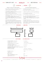 Preview for 2 page of PLG KOALA 1 User Manual