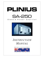 Plinius SA-250 Instruction Manual preview