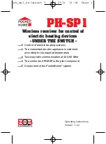 Preview for 1 page of Pocket home PH-SP1 Operating Instructions