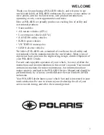 Preview for 3 page of Polaris 2014 Sportsman 400 H.O. Owner'S Manual