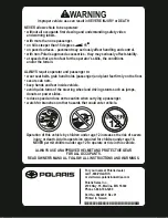 Preview for 3 page of Polaris Ranger RZR 170 2013 Owner'S Manual