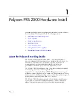 Preview for 5 page of Polycom PRS 2000 Getting Started Manual