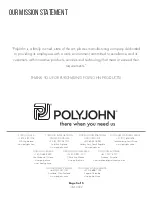 Preview for 5 page of PolyJohn FWD3-1000 Manual