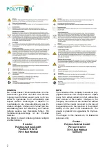 Preview for 2 page of Polytron HDM 1 multi Operating Manual