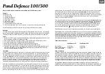 Preview for 4 page of Pond Defence 500 Manual