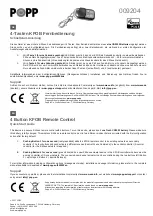 Preview for 1 page of Popp 009204 Quick Start Manual