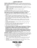 Preview for 20 page of Porter-Cable CPFC2TV3520W Instruction Manual