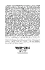 Preview for 72 page of Porter-Cable CPFC2TV3525VP Instruction Manual