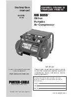 Porter-Cable JOB BOSS C3150 Instruction Manual preview