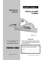 Porter-Cable PORTA-PLANE 126 Instruction Manual preview