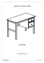 pottery barn kids ELLIOT DESK Manual preview