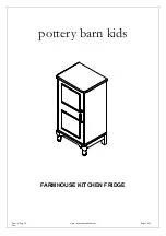 Preview for 1 page of pottery barn kids FARMHOUSE KITCHEN FRIDGE Quick Start Manual