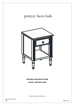 Preview for 1 page of pottery barn kids GEORGIA CANE NIGHTSTAND Quick Start Manual