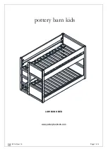 Preview for 1 page of pottery barn kids LOW BUNK BED Assembly Manual