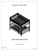 Preview for 1 page of pottery barn kids OWEN TWIN OVER TIWN BUNK BED Manual