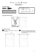 Preview for 1 page of Pottery Barn Welcome Stag Art Mounting Instructions