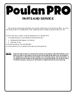 Preview for 30 page of Poulan Pro 194993 Operator'S Manual