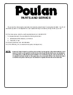 Preview for 30 page of Poulan Pro 197022 Operator'S Manual